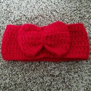 Handmade yarn red headband
